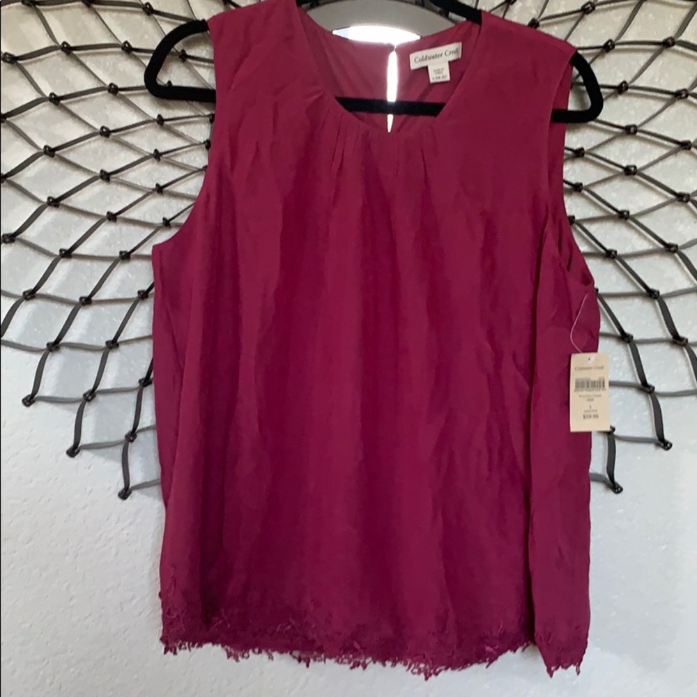 Coldwater Creek sleeveless blouse, NWT, sz L 14/16